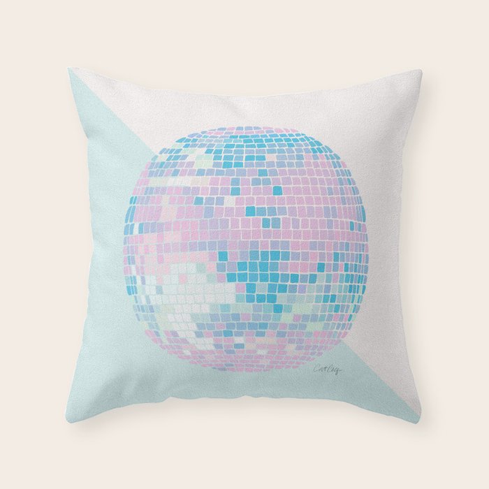 Disco Ball â Pastel Throw Pillow Gallery Image 1