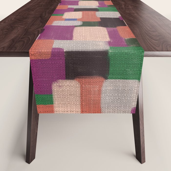 Woven Color Blocks - Modern Craft Texture Table Runner Gallery Image 1