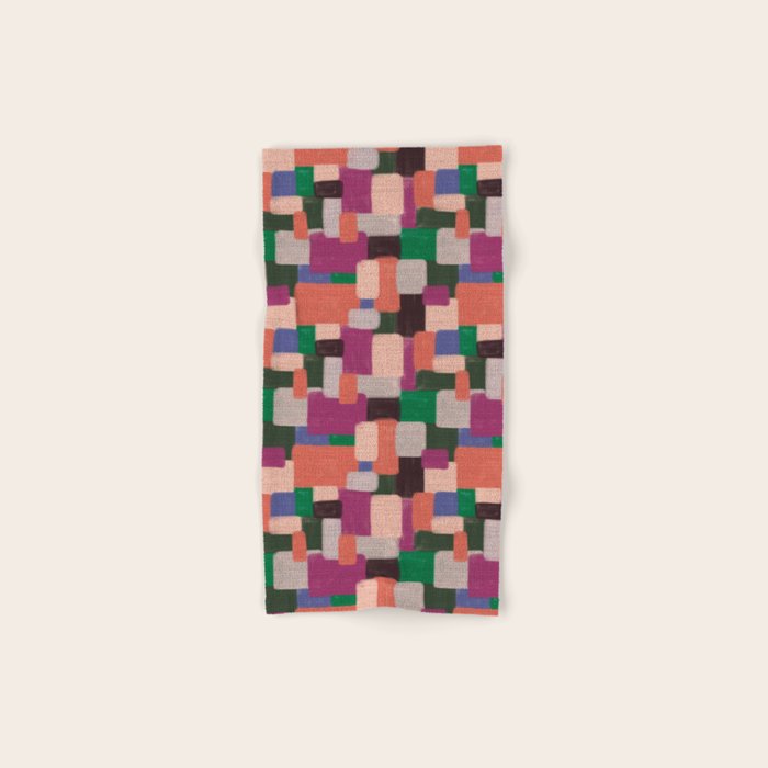 Woven Color Blocks - Modern Craft Texture Bath Towel Gallery Image 1