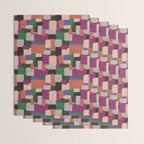 Woven Color Blocks - Modern Craft Texture Wrapping Paper Gallery Image 3
