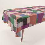 Woven Color Blocks - Modern Craft Texture Tablecloth Gallery Image 1