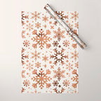 Snowflake Collection - Rose Gold Palette Wrapping Paper Gallery Image 1