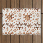 Snowflake Collection - Rose Gold Palette Outdoor Rug Gallery Image 1