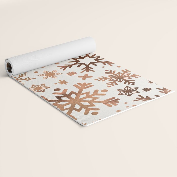 Snowflake Collection - Rose Gold Palette Yoga Mat Gallery Image 2