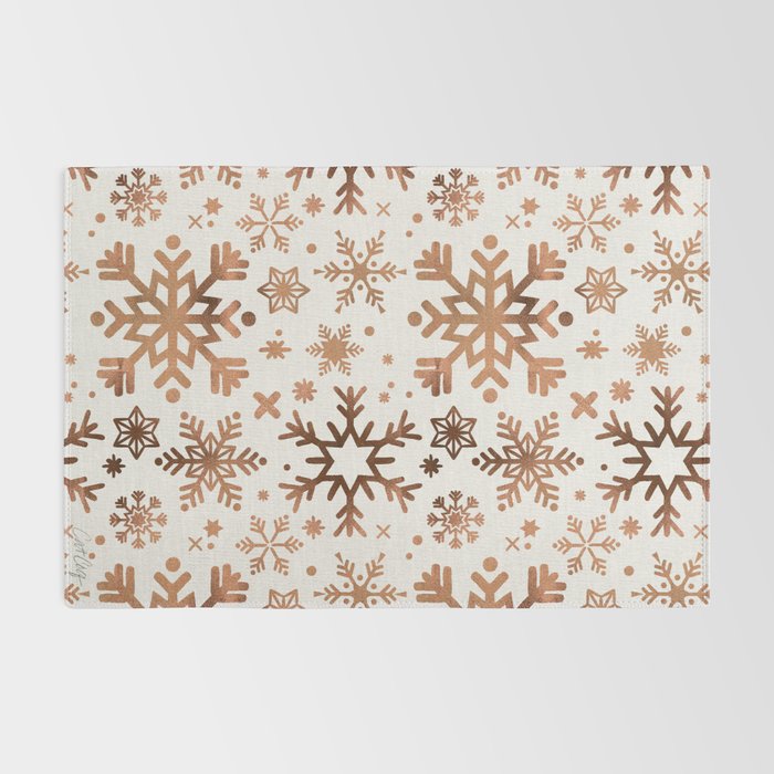 Snowflake Collection - Rose Gold Palette Rug Gallery Image 2