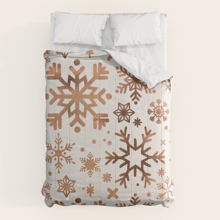 Snowflake Collection - Rose Gold Palette Comforter Gallery Image 1