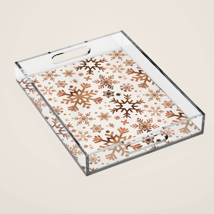 Snowflake Collection - Rose Gold Palette Acrylic Tray Gallery Image 1