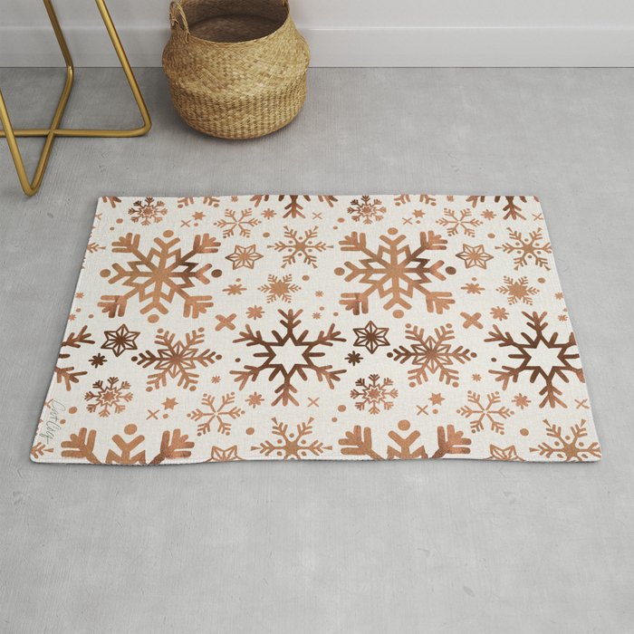 Snowflake Collection - Rose Gold Palette Rug Gallery Image 1