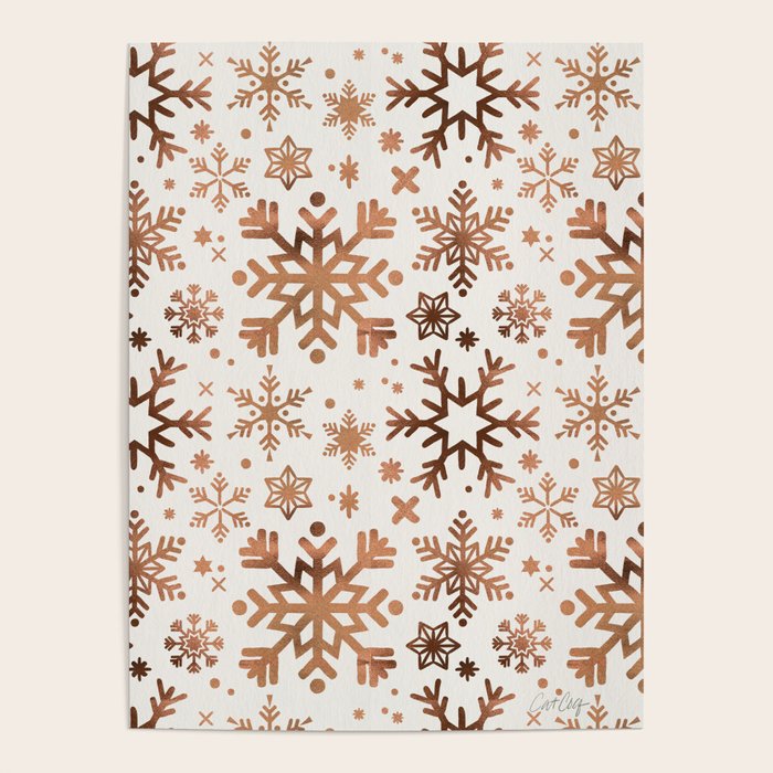 Snowflake Collection - Rose Gold Palette Poster Gallery Image 1