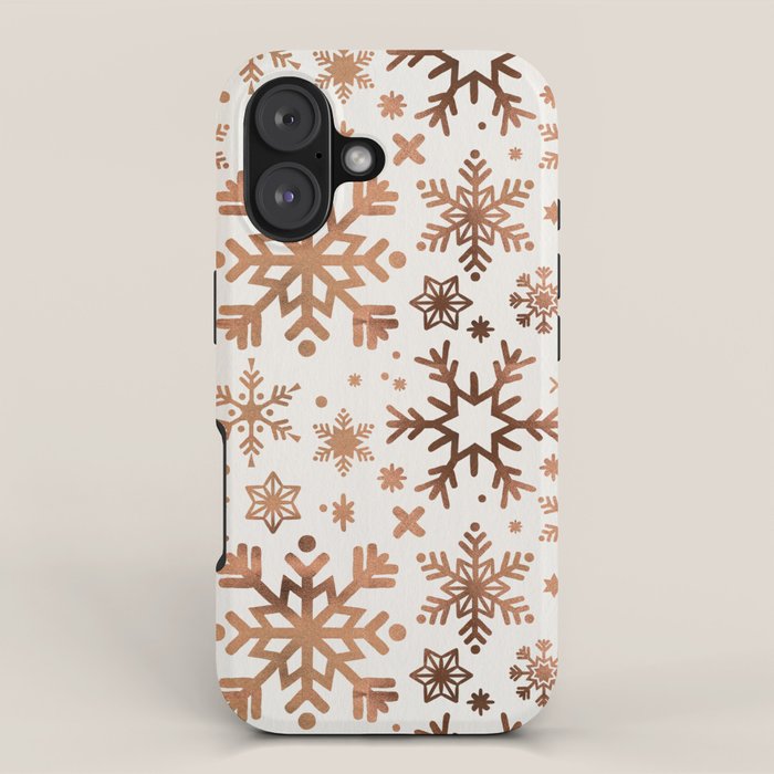 Snowflake Collection - Rose Gold Palette iPhone Case Gallery Image 1