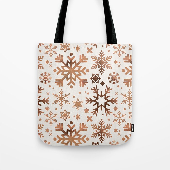 Snowflake Collection - Rose Gold Palette Tote Bag Gallery Image 1