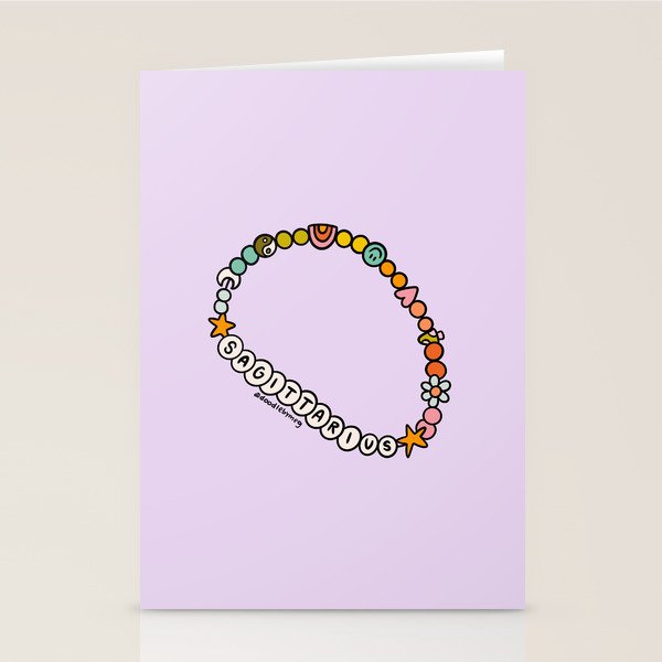 Sagittarius Friendship Bracelet Stationery Card Gallery Image 1