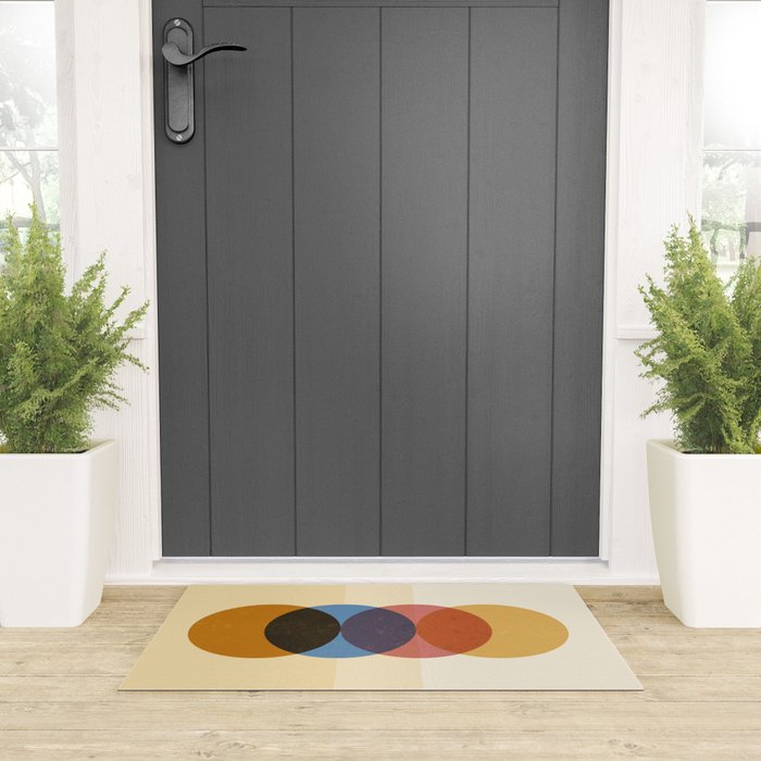 Abstraction_SUNRISE_SUNSET_CIRCLE_RISING_COLORFUL_POP_ART_0425A Welcome Mat Gallery Image 3