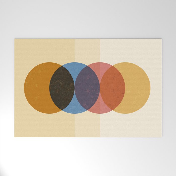 Abstraction_SUNRISE_SUNSET_CIRCLE_RISING_COLORFUL_POP_ART_0425A Welcome Mat Gallery Image 1