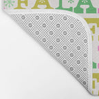 Fa La La- Pink & Green Bath Mat Gallery Image 2