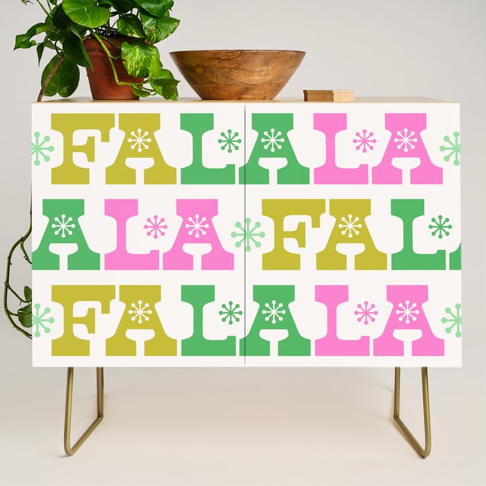 Fa La La- Pink & Green Credenza Gallery Image 1