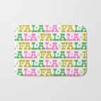 Fa La La- Pink & Green Bath Mat Gallery Image 1