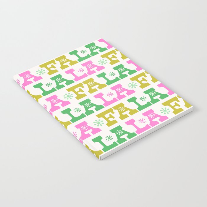Fa La La- Pink & Green Notebook Gallery Image 1