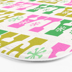 Fa La La- Pink & Green Bath Mat Gallery Image 3
