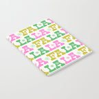 Fa La La- Pink & Green Notebook Gallery Image 2