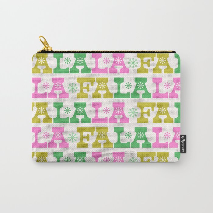 Fa La La- Pink & Green Carry All Pouch Gallery Image 1