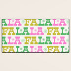 Fa La La- Pink & Green Desk Mat Gallery Image 3