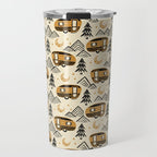 Little Camper - Cream, black, and gold Travel Mug Gallery Image 1