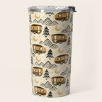 Little Camper - Cream, black, and gold Travel Mug Gallery Image 2