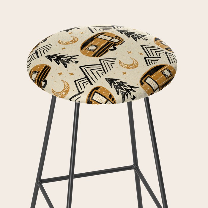 Little Camper - Cream, black, and gold Stool Gallery Image 2