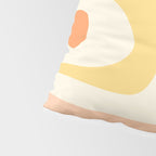 Mid-Century Modern Piquet Retro Minimalist Abstract Pattern Light Green Blush Orange Mustard Cream Pillow Sham Gallery Image 4