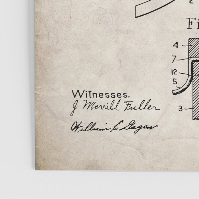 Ice Hockey Stick Patent - Ice Hockey Art - Antique Poster Gallery Image 3