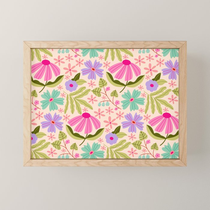 Colorful Garden - summer vibe Mini Art Print Gallery Image 1