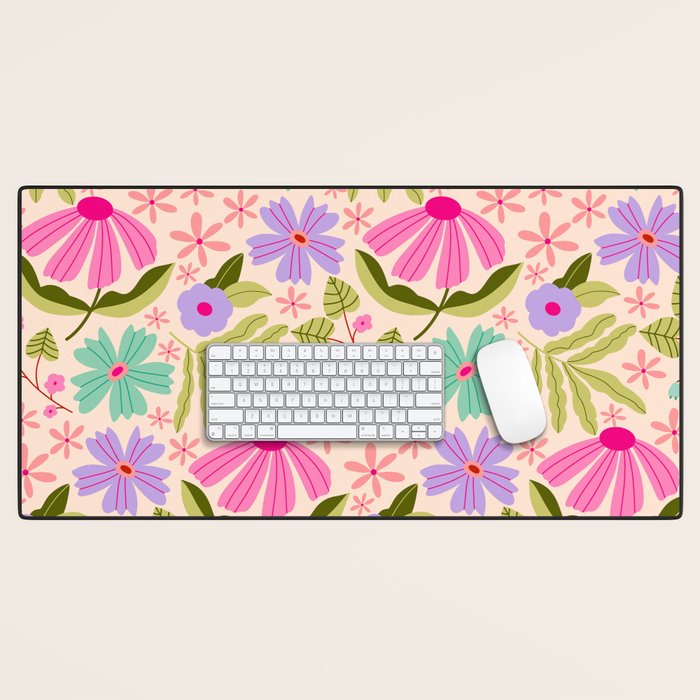 Colorful Garden - summer vibe Desk Mat Gallery Image 1