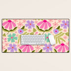 Colorful Garden - summer vibe Desk Mat Gallery Image 1