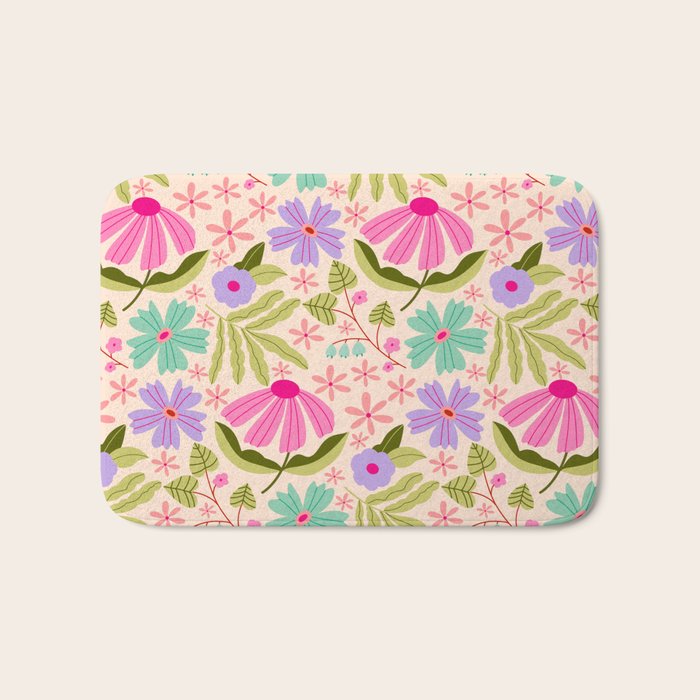 Colorful Garden - summer vibe Bath Mat Gallery Image 1