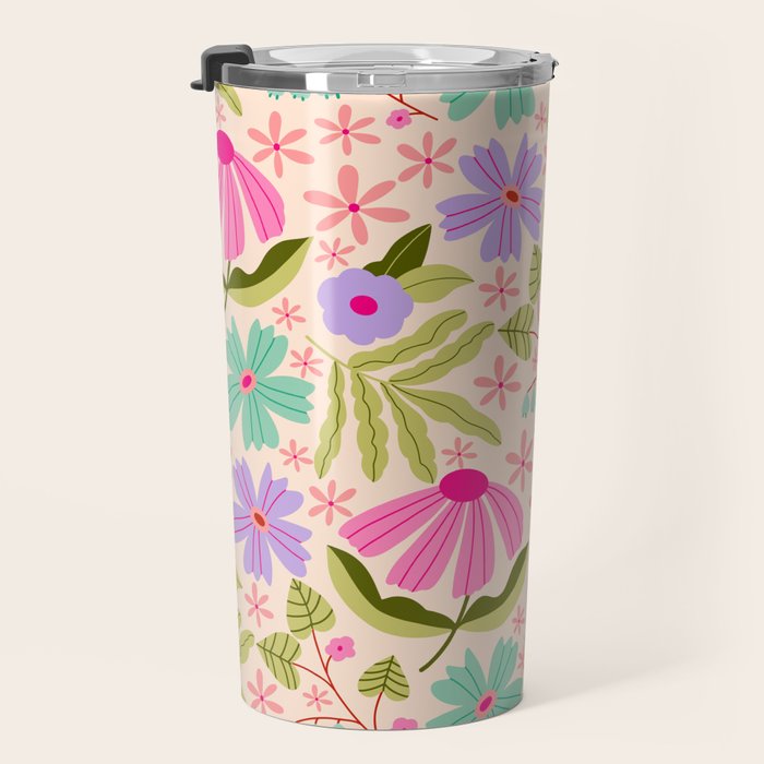 Colorful Garden - summer vibe Travel Mug Gallery Image 3
