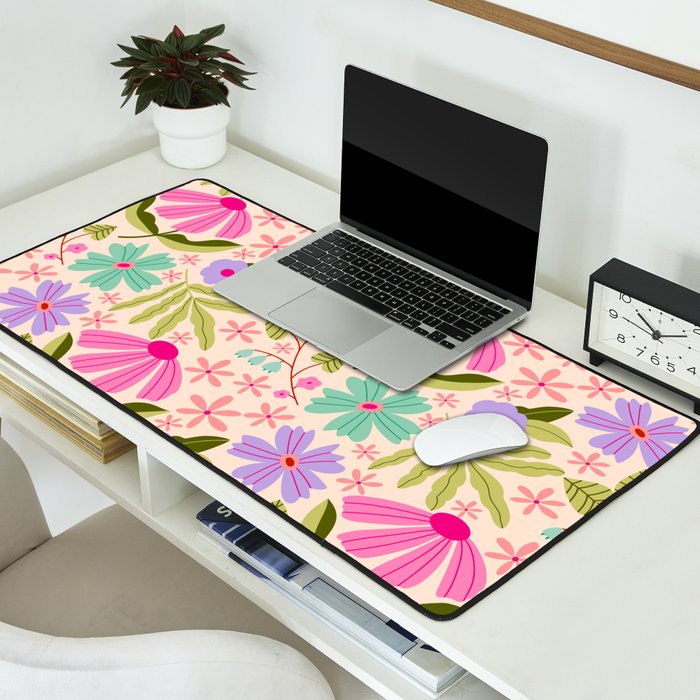 Colorful Garden - summer vibe Desk Mat Gallery Image 2