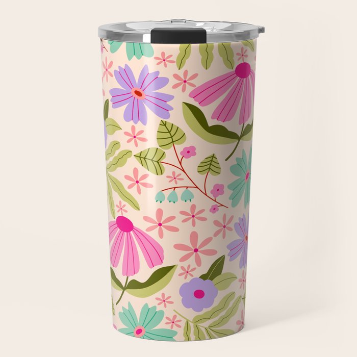 Colorful Garden - summer vibe Travel Mug Gallery Image 1