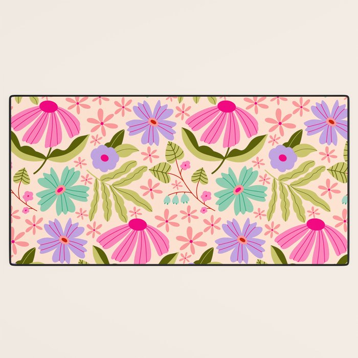 Colorful Garden - summer vibe Desk Mat Gallery Image 3