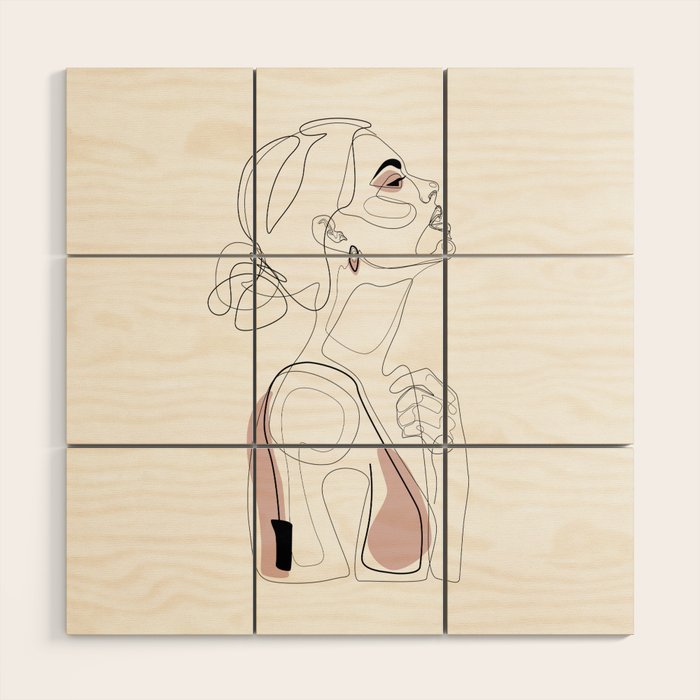 Blush Beauty Wood Wall Art Gallery Image 1