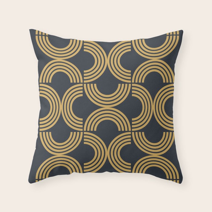Deco Geometric 01 Throw Pillow Gallery Image 1