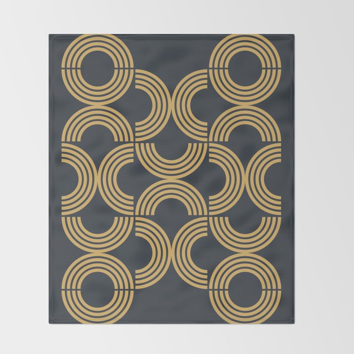 Deco Geometric 01 Throw Blanket Gallery Image 2