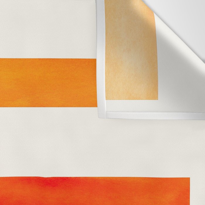 Orange & Black Geometric Minimal Mid Century Modern Lightning Bolt Pattern Watercolor Art Wall Tapestry Gallery Image 3