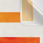 Orange & Black Geometric Minimal Mid Century Modern Lightning Bolt Pattern Watercolor Art Wall Tapestry Gallery Image 3