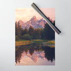 Grand Teton Mountain Sunrise - Schwabacher Landing Wrapping Paper Gallery Image 1