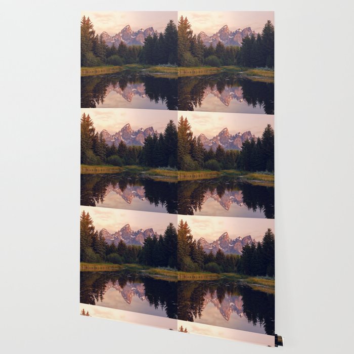 Grand Teton Mountain Sunrise - Schwabacher Landing Wallpaper Gallery Image 2