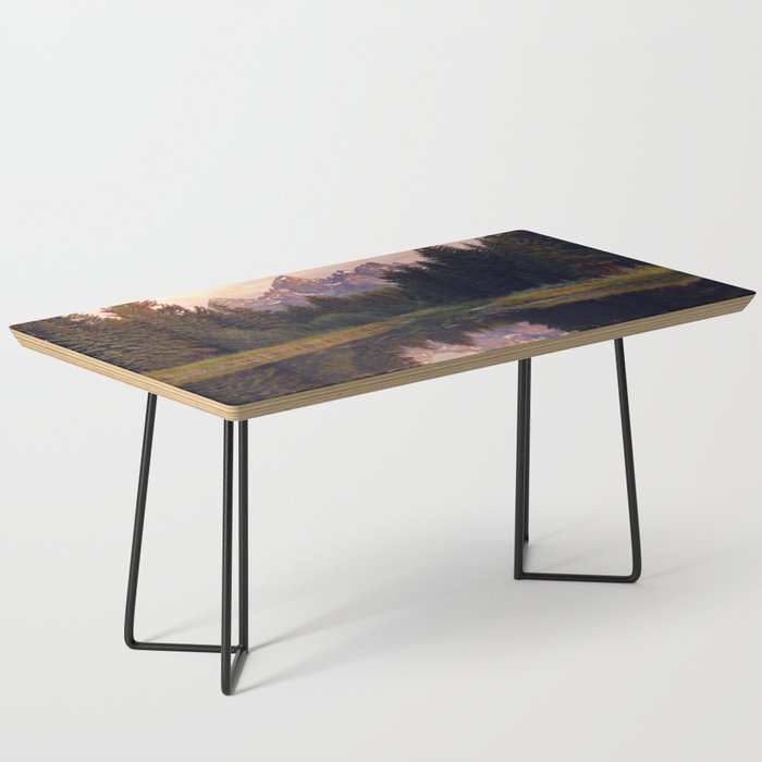 Grand Teton Mountain Sunrise - Schwabacher Landing Coffee Table Gallery Image 1