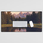 Grand Teton Mountain Sunrise - Schwabacher Landing Desk Mat Gallery Image 1