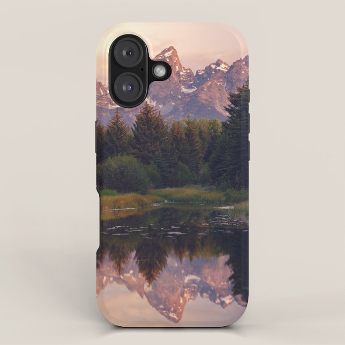 Grand Teton Mountain Sunrise - Schwabacher Landing iPhone Case Gallery Image 1