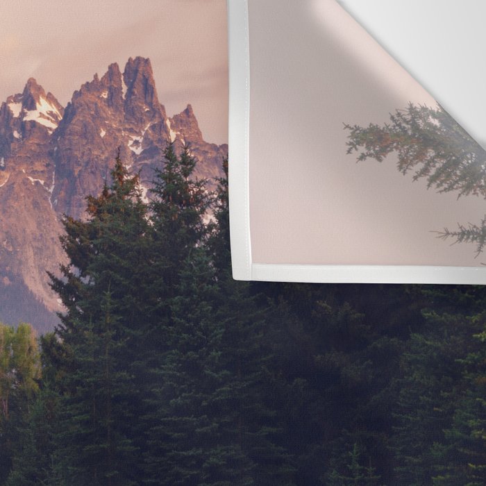Grand Teton Mountain Sunrise - Schwabacher Landing Wall Tapestry Gallery Image 3